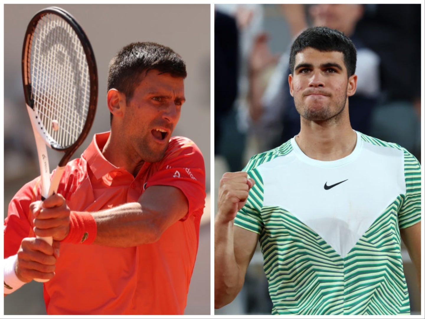 Novak Djokovic vs Carlos Alcaraz start time When is French Open semi